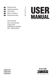 Mode d’emploi Zanussi ZRB632FW Réfrigérateur combiné