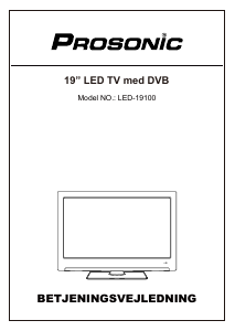 Brugsanvisning Prosonic LED-19100 LED TV