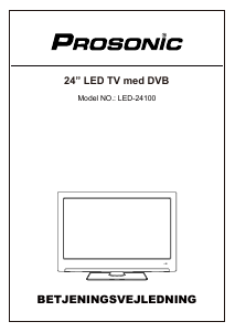 Brugsanvisning Prosonic LED-24100 LED TV