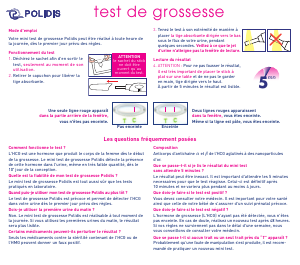 Mode d’emploi Polidis HCG Test de grossesse