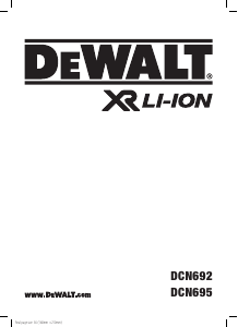 Manuale DeWalt DCN692 Chiodatrice