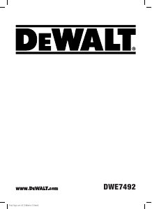 Bruksanvisning DeWalt DWE7492 Bordsag