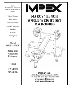 Manual Impex MWB-3678B Multi-gym