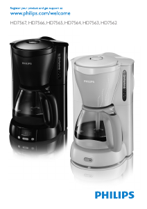 Bruksanvisning Philips HD7562 Kaffemaskin