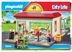 Manual Playmobil set 70540 City Life My burger shop