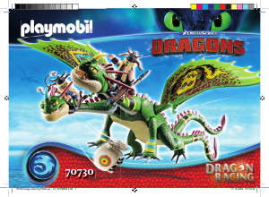 Manual de uso Playmobil set 70730 Dragons Dragon racing dragón 2 cabezas con chusco y brusca