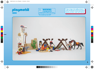 Handleiding Playmobil set 9899 Indians Indianenkamp