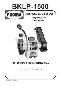 Instrukcja Proma BKLP-1500 Szlifierka stołowa