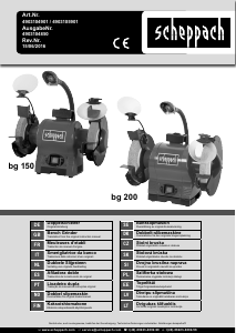 Manual Scheppach BG 200 Esmeril de banco