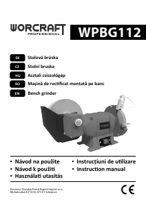 Manual Worcraft WPBG112 Polizor de banc cu piatră