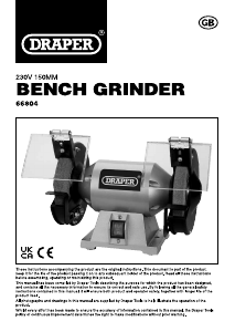 Manual Draper 66804 Bench Grinder