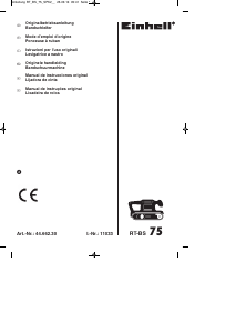 Manual Einhell RT-BS 75 Lixadeira de rolos