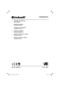 Manual de uso Einhell TE-BS 8540 E Lijadora de banda