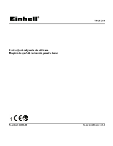 Manual Einhell TH-US 240 Polizor de banc cu piatră