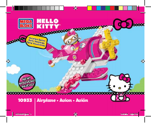 Manual Mega Bloks set 10933 Hello Kitty Airplane