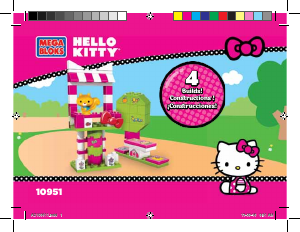 Manual Mega Bloks set 10951 Hello Kitty Green building tube