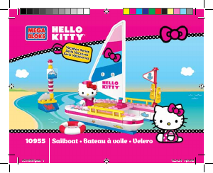 Bedienungsanleitung Mega Bloks set 10955 Hello Kitty Segelboot