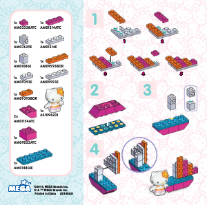 Manual de uso Mega Bloks set 10962 Hello Kitty Barca