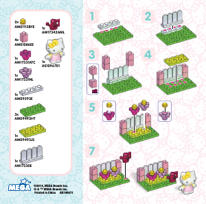 Manuale Mega Bloks set 10967 Hello Kitty Giardino