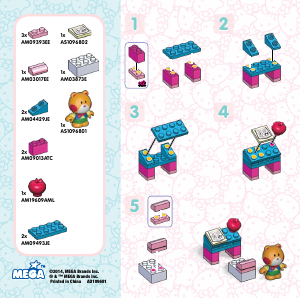 Manual Mega Bloks set 10968 Hello Kitty School