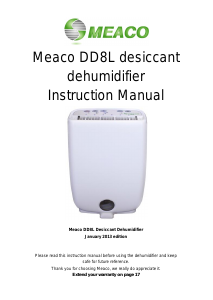 Manual Meaco DD8L Dehumidifier