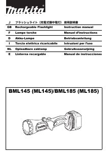 Manual Makita BML185 Flashlight