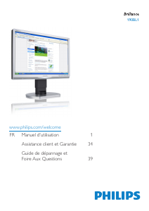 Mode d’emploi Philips 190BL1CS Moniteur LED