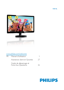 Mode d’emploi Philips 190V4LAB Moniteur LED