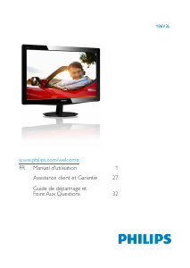 Mode d’emploi Philips 196V3LAB5 Moniteur LED