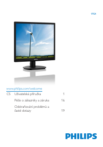 Manuál Philips 19S4QAB LED monitor