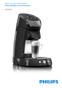 Mode d’emploi Philips HD7854 Senseo Latte Select Cafetière