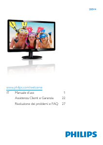 Manuale Philips 200V4LSB Monitor LED