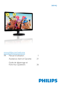 Mode d’emploi Philips 200V4QSBR Moniteur LED