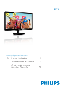 Mode d’emploi Philips 206V4LAB Moniteur LED