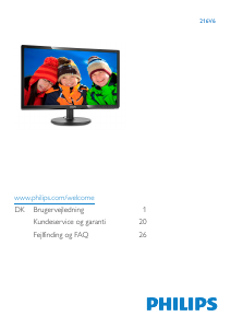 Brugsanvisning Philips 216V6LSB2 LED-skærm