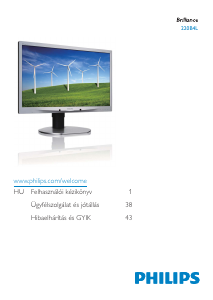 Használati útmutató Philips 220B4LPCB LED-es monitor