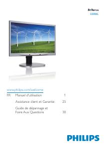 Mode d’emploi Philips 220B4LPYCG Moniteur LED