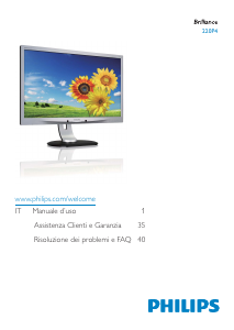 Manuale Philips 220P4LPYEB Monitor LED