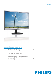 Bruksanvisning Philips 220S4LAB LED-skjerm