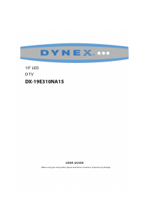 Manual Dynex DX-19E310NA15 LED Television