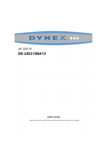 Manual Dynex DX-24E310NA15 LED Television