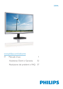 Manuale Philips 220S4LCS Monitor LED