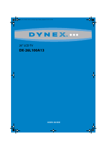 Manual Dynex DX-26L100A13 LCD Television