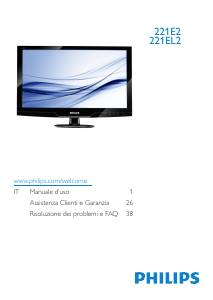 Manuale Philips 221EL2SB Monitor LED