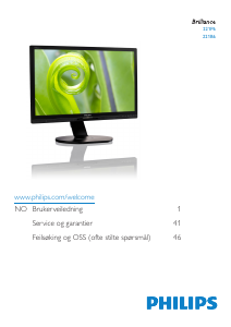 Bruksanvisning Philips 221P6QPYES LED-skjerm