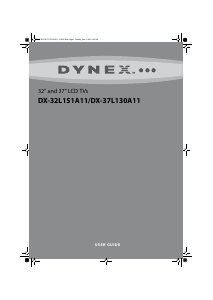 Manual Dynex DX-32L151A11 LCD Television