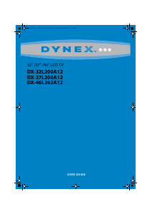 Manual Dynex DX-32L200A12 LCD Television