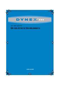 Manual Dynex DX-32L221A12 LCD Television
