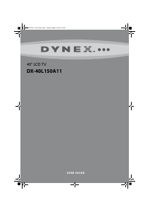 Manual Dynex DX-40L150A11 LCD Television