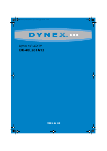 Manual Dynex DX-40L261A12 LCD Television